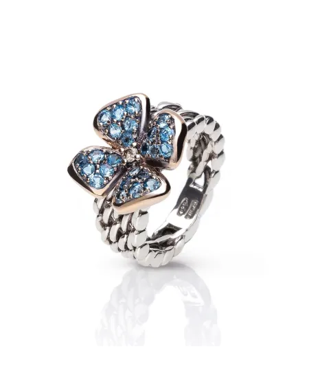 Medielvale Nobili Ring in Blue Jujube Silver