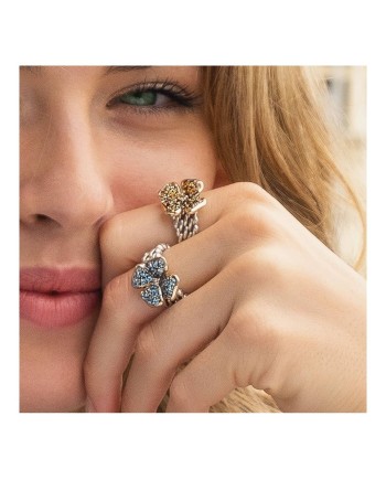 Bague Medielvale Nobili en Argent Jujube Bleu