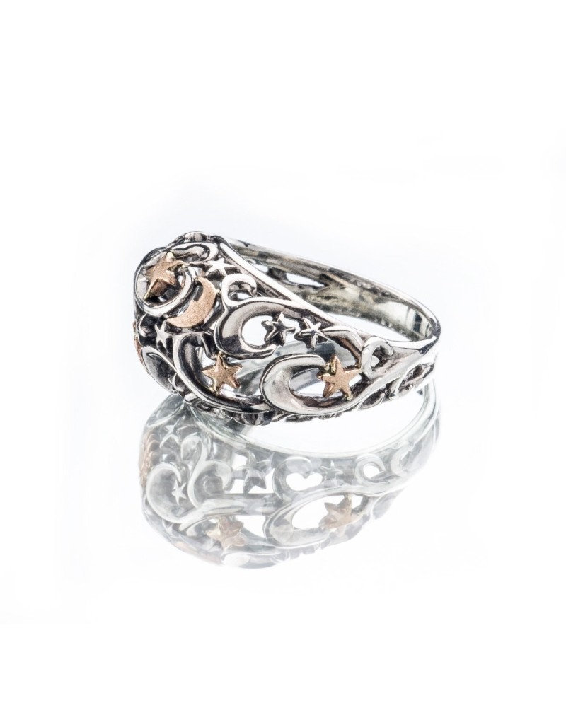 Ring of the Noble Stardust Dome in Silver