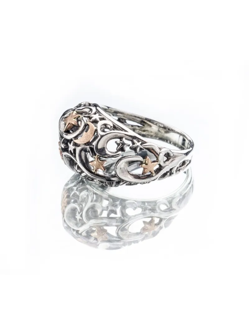 Ring of the Noble Stardust Dome in Silver
