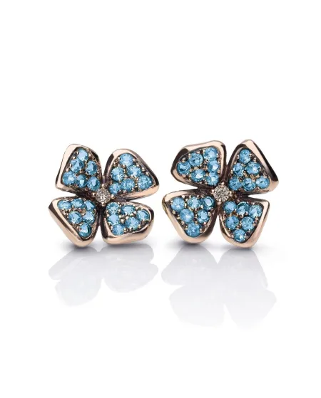 De'Nobili Medielvale Earrings in Silver Blue Jujubes