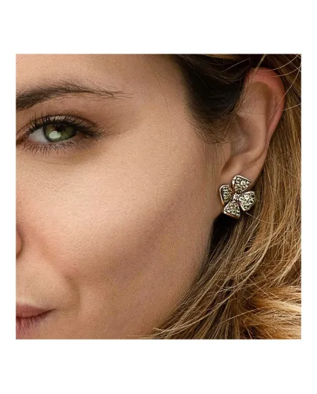 Boucles d'oreilles De'Nobili Medielvale en Jujubes Bleu Argenté