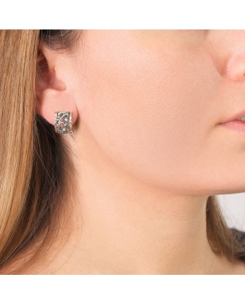 De'Nobili Stardust Earrings Medium Circle in Silver