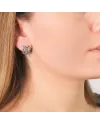 De'Nobili Stardust Earrings Medium Circle in Silver