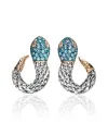 Orecchini de'Nobili Medievale in Argento Serpente Azzurro