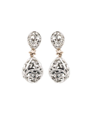 Boucles d'oreilles petites gouttes De'Nobili Stardust en argent