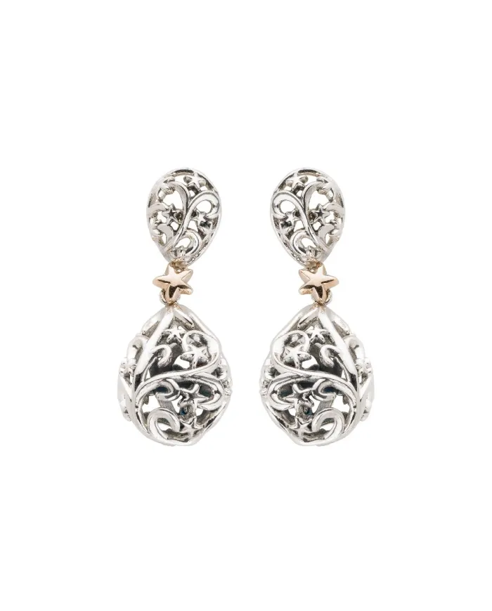 Boucles d'oreilles petites gouttes De'Nobili Stardust en argent