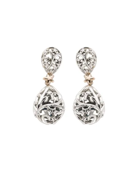 Boucles d'oreilles petites gouttes De'Nobili Stardust en argent