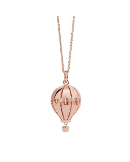 Pendentif Le Bebé Suonamore "Le Mongolfière" en Argent Plaqué Or Rose