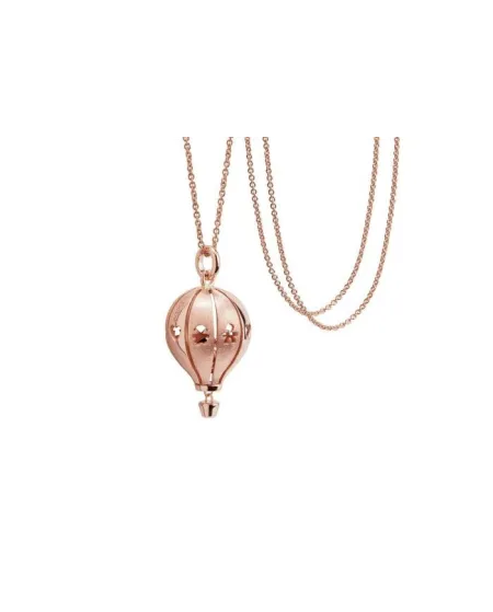Pendentif Le Bebé Suonamore "Le Mongolfière" en Argent Plaqué Or Rose
