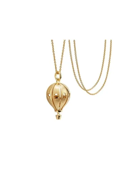 Pendentif Le Bebé Suonamore "Le Mongolfière" en Argent Plaqué Or Jaune
