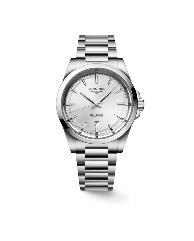 Orologio Longines Conquest con Quadrante Argento e Cinturino in Acciaio 41 mm