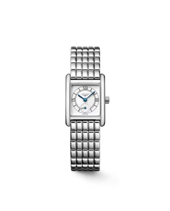 Longines Mini DolceVita watch with silver dial and steel strap