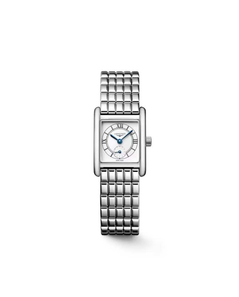 Montre Longines Mini DolceVita avec cadran argenté et bracelet en acier