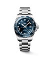 Montre Longines HydroConquest GMT avec cadran bleu et bracelet en acier