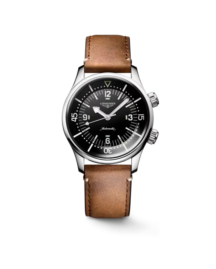 Orologio The Longines Legend Diver Watch con Cinturino in Pelle 39 mm