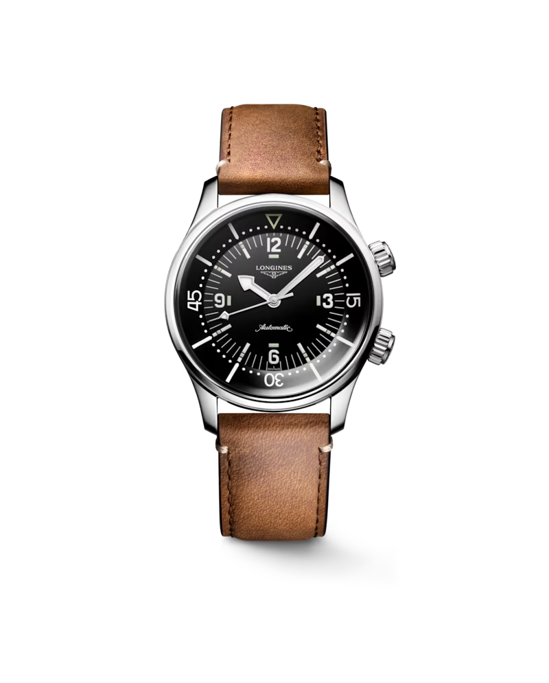 La montre Longines Legend Diver avec bracelet en cuir de 39 mm