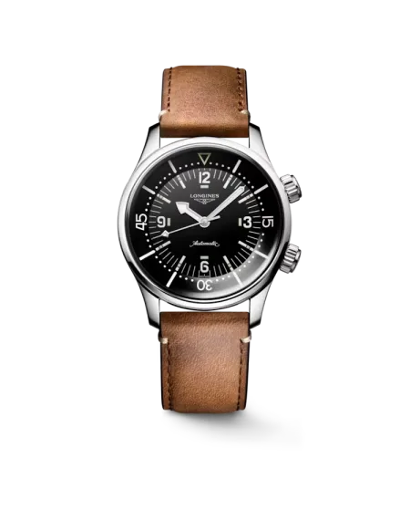 Orologio The Longines Legend Diver Watch con Cinturino in Pelle 39 mm