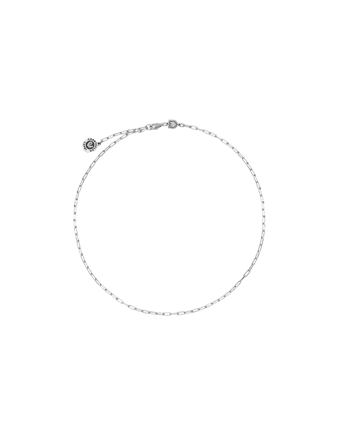 Collana Corta Chantecler Et Volià in Argento con Maglie Rettangolari