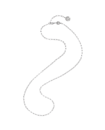 Medium Chantecler Et Volià Necklace in Silver with Rectangular Links