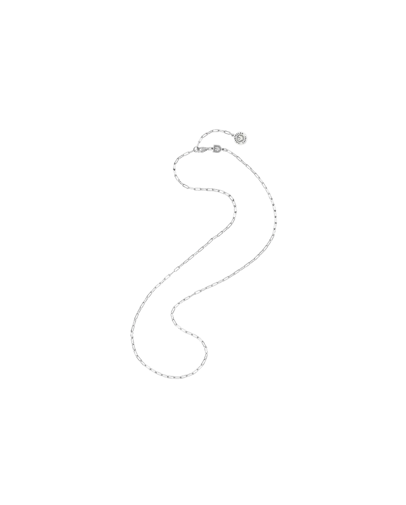 Collana Media Chantecler Et Volià in Argento con Maglie Rettangolari