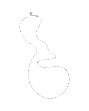 Collana Lunga Chantecler Et Volià in Argento con Maglie Rettangolari