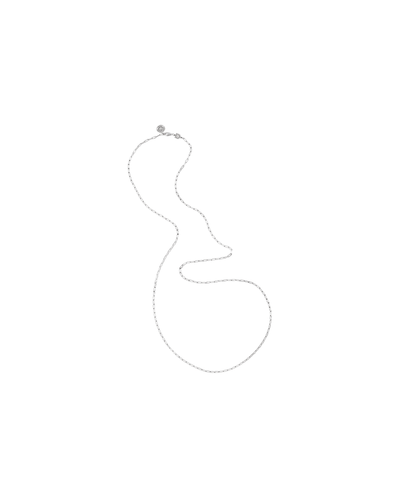 Collana Lunga Chantecler Et Volià in Argento con Maglie Rettangolari