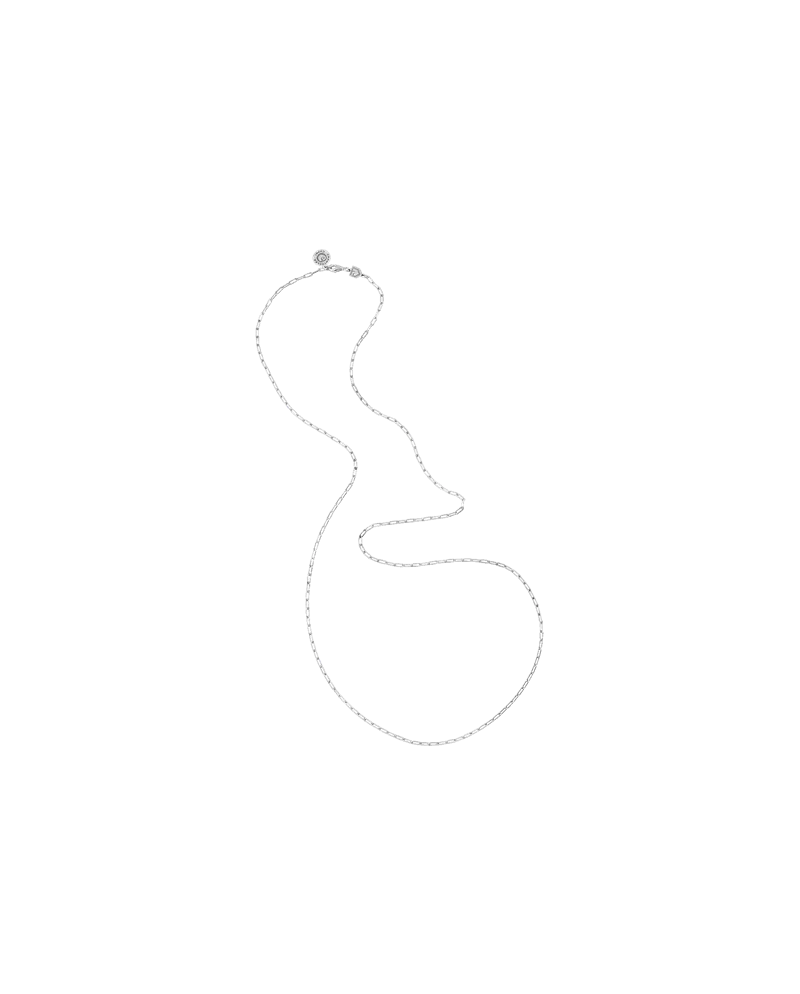 Collana Lunga Chantecler Et Volià in Argento con Maglie Rettangolari