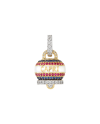 Medium Chantecler Capriness Pendant with Bell in Gold, Diamonds, Rubies and Sapphires