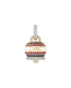 Medium Chantecler Capriness Pendant with Bell in Gold, Diamonds, Rubies and Sapphires