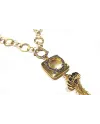 Collana Casella Gioielli in Oro Giallo con Ametiste
