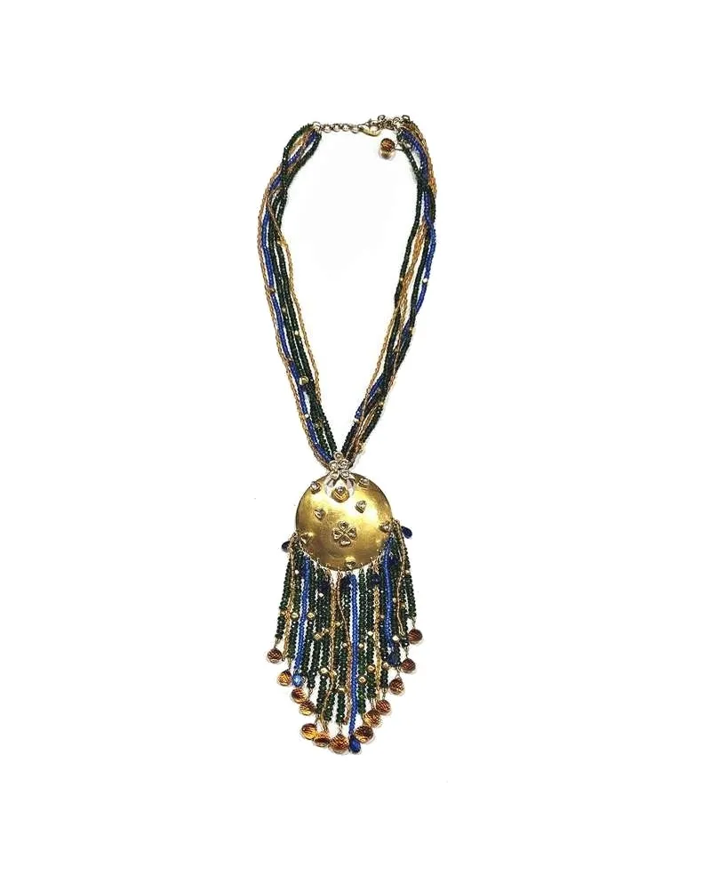 Collana Casella Gioielli in Oro Giallo con Diamanti e Pietre Preziose