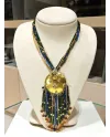 Collana Casella Gioielli in Oro Giallo con Diamanti e Pietre Preziose