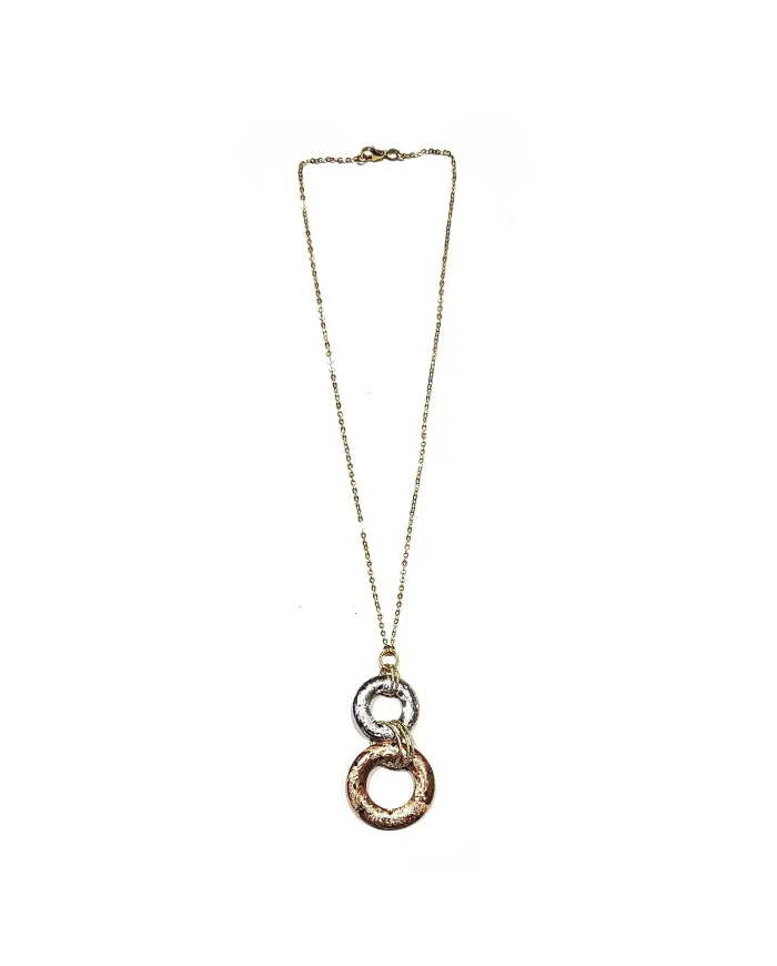 Casella Gioielli Choker in Yellow Gold with Two-Tone Gold Pendant