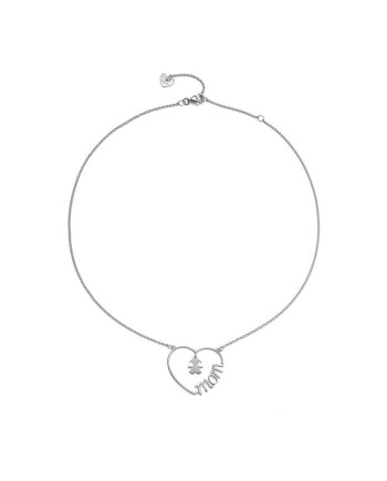 Collana Le Bebé Cuore di Mamma con Sagoma Bimba in Argento