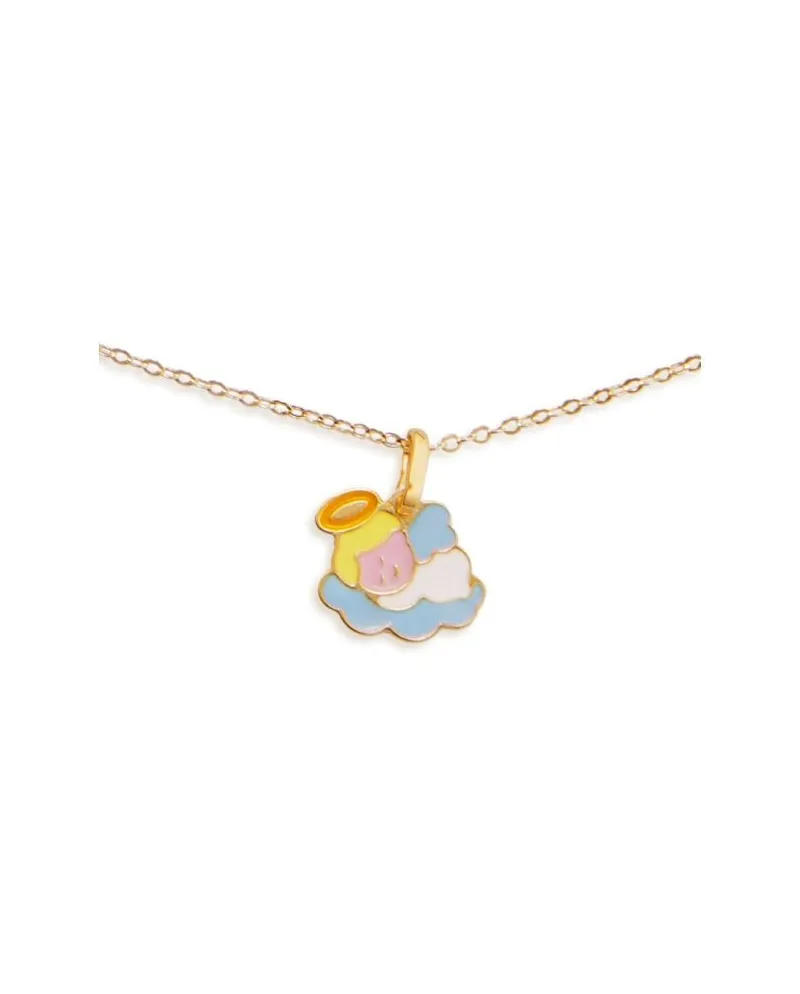 Le Bebè Primegioie Protect me Necklace in Yellow Gold with Little Angel