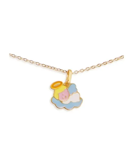 Le Bebè Primegioie Protect me Necklace in Yellow Gold with Little Angel