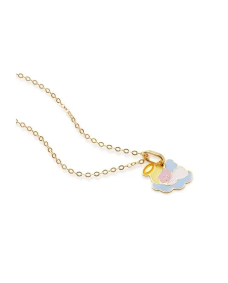 Collana Le Bebè Primegioie Proteggimi in Oro Giallo con Angioletto