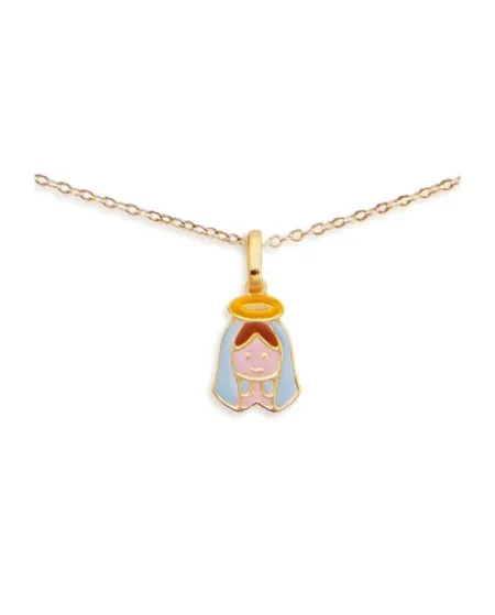 Collana Le Bebè Primegioie Proteggimi in Oro Giallo con Madonnina