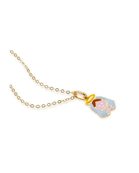 Le Bebè Primegioie Protect Me Necklace in Yellow Gold with Madonnina