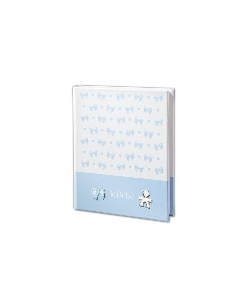 Le Bebé Light Blue Photo Album with Baby and Bow