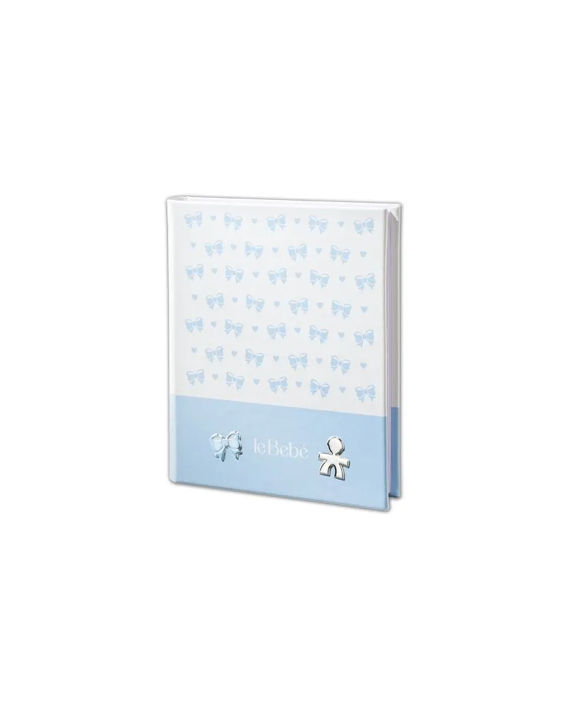 Le Bebé Light Blue Photo Album with Baby and Bow