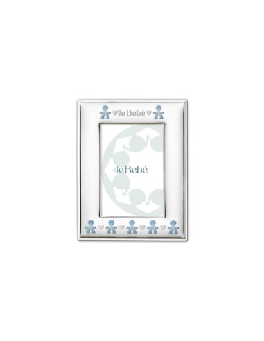 Le Bebé Frame in PVD Silver with Baby Silhouettes 10x15 cm