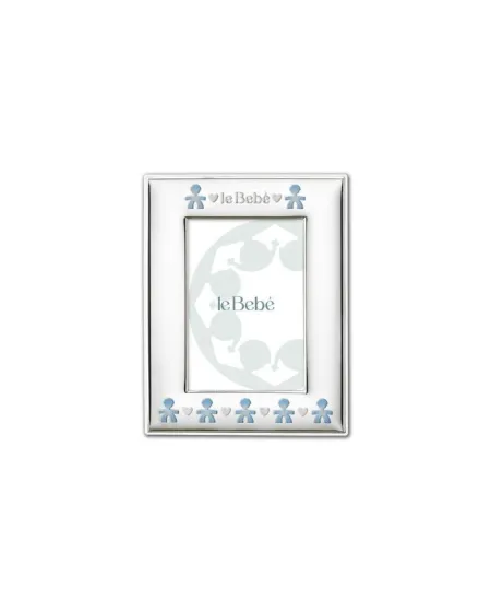 Le Bebé Frame in PVD Silver with Baby Silhouettes 10x15 cm