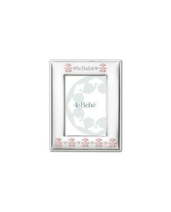 Cornice Le Bebé in Argento PVD con Sagome Bimba 10x15 cm