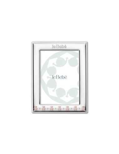 Le Bebé Frame in PVD Silver with Baby Silhouettes 13x18 cm
