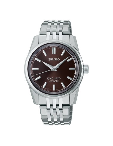 King Seiko Watch Brown Dial with Steel Strap
