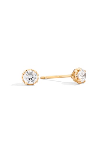 Recarlo Anniversary Love Light Point Earrings in 0.43 ct Yellow Gold