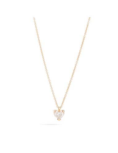 Recarlo Anniversary Love Light Point Choker in Yellow Gold with Heart-Shaped Diamond 0.31 ct