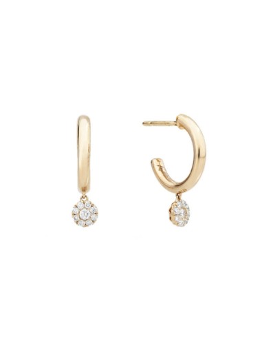 Recarlo Anniversary Glam Earrings in Yellow Gold with Diamonds